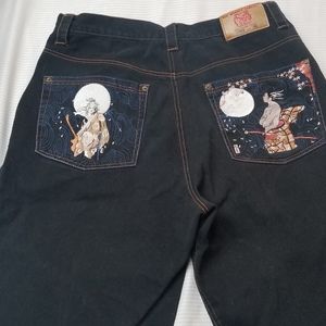 Red Monkey Company embroidered shorts